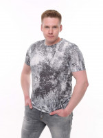 Футболка чоловіча чорно-біла тонка 6201-2