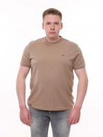 Футболка чоловіча коричнева однотонна широка 6228-2