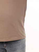 Футболка чоловіча коричнева однотонна широка 6228-2