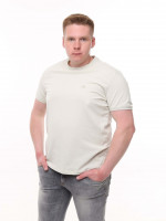 Футболка мужская молочная однотонная широкая 6228-9