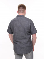 Сорочка чоловіча лляна графітова літня 2403-6