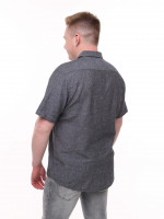 Сорочка чоловіча лляна графітова літня 2403-6