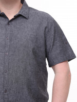Сорочка чоловіча лляна графітова літня 2403-6