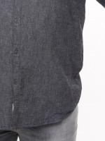 Сорочка чоловіча лляна графітова літня 2403-6