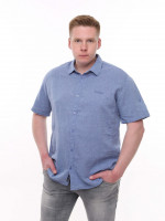 Сорочка чоловіча світло-синя лляна літня 2403-3