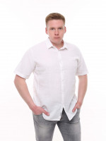 Сорочка чоловіча біла лляна пряма літня 6503-1