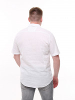 Сорочка чоловіча біла лляна пряма літня 6503-1