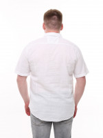 Сорочка чоловіча біла лляна пряма літня 6503-1