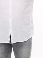 Сорочка чоловіча біла лляна пряма літня 6503-1