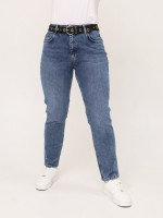 Джинсы женские МОМ светло-синие большой размер  3103-В-937