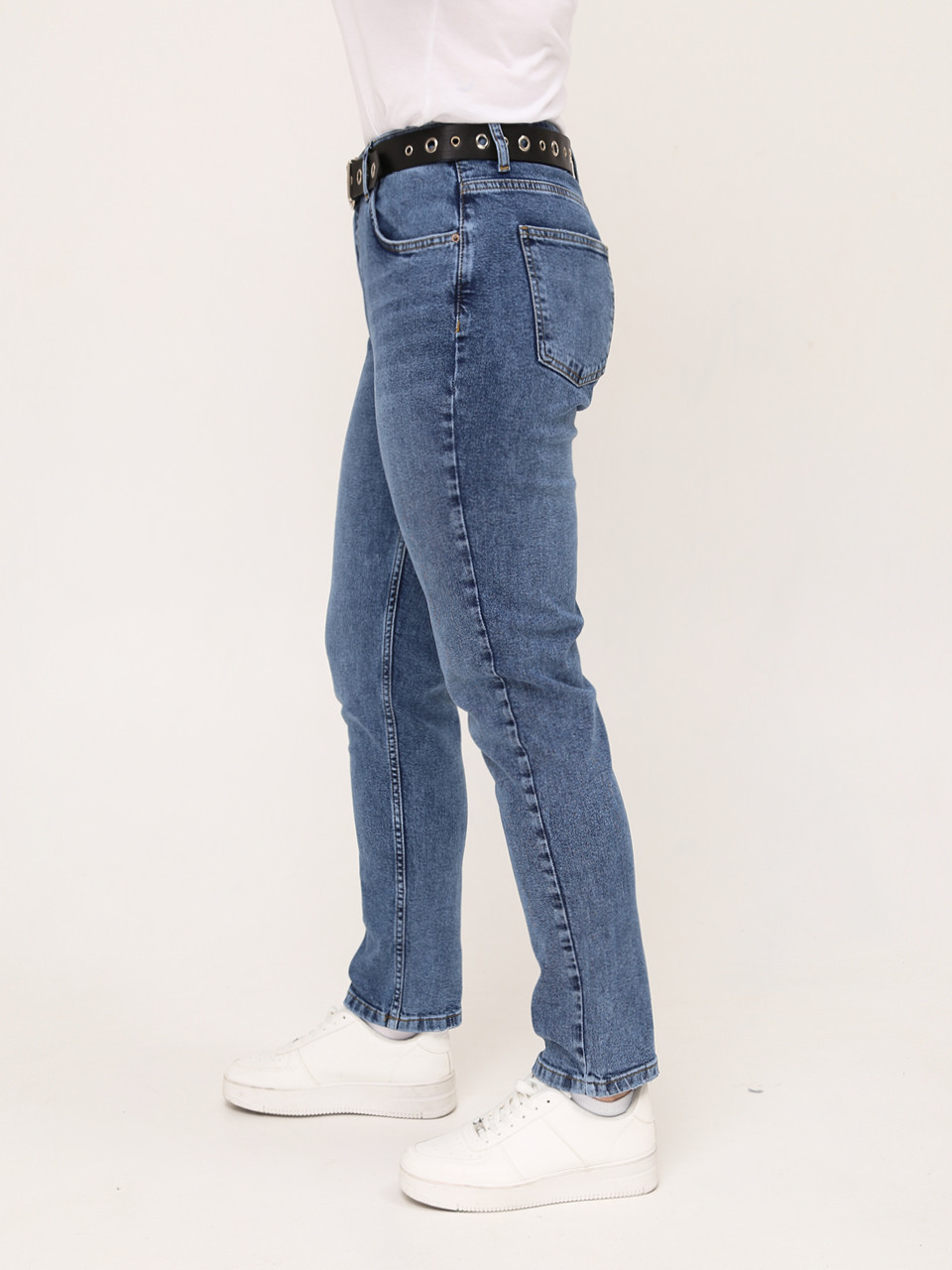 Джинсы женские МОМ светло-синие большой размер  3103-В-937