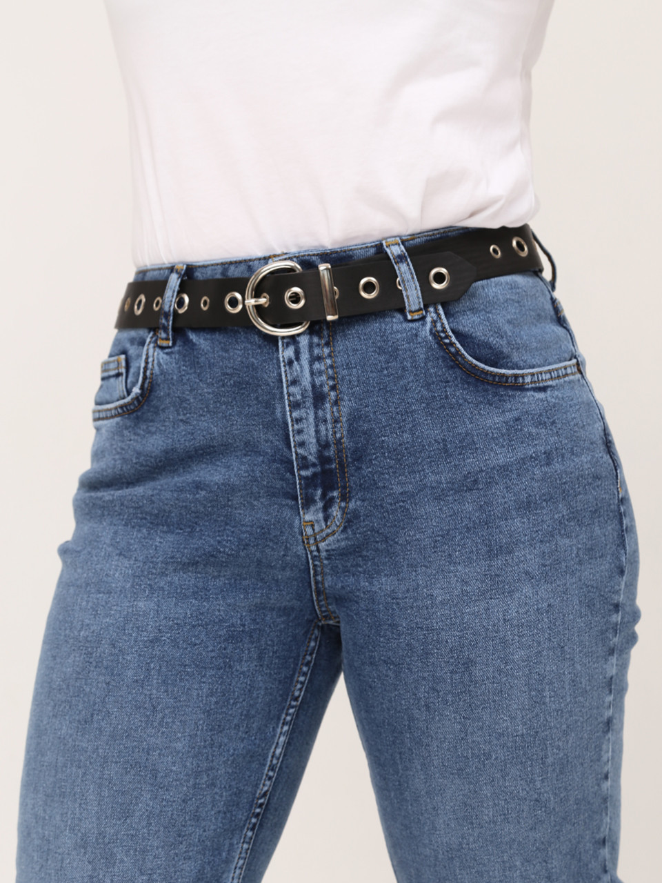 Джинсы женские МОМ светло-синие большой размер  3103-В-937