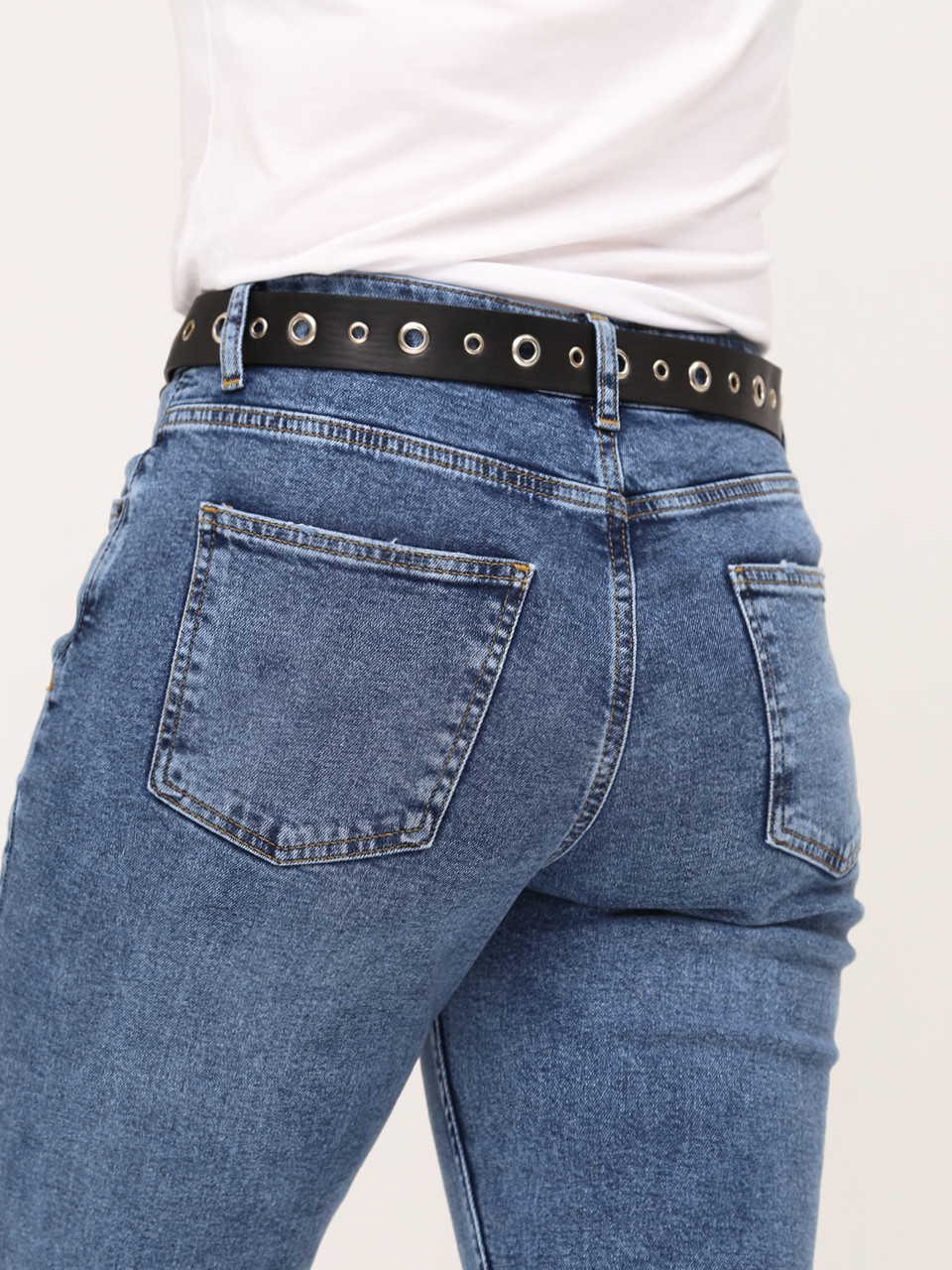 Джинсы женские МОМ светло-синие большой размер  3103-В-937