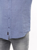 Сорочка чоловіча світло-синя лляна пряма літня 6528-1
