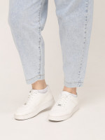 Джинсы бананы женские голубые защипы 2442-755-1