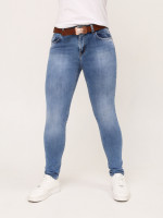 Джинси жіночі блакитні слим терті зі стрейчем 9474-702