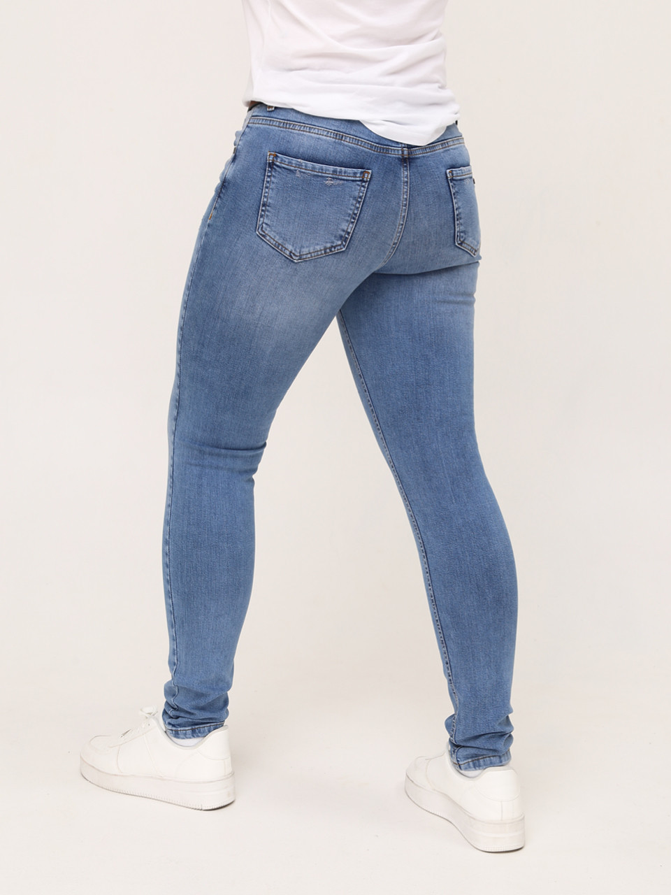 Джинси жіночі блакитні слим терті зі стрейчем 9474-702