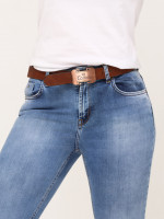 Джинси жіночі блакитні слим терті зі стрейчем 9474-702