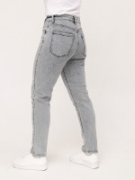 Джинсы женские светло-серые МОМ   2323-723