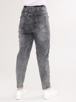 Джинсы женские тонкие серые большой размер 1268-B-1