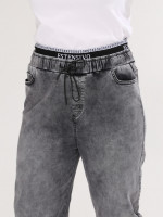 Джинсы женские тонкие серые большой размер 1268-B-1
