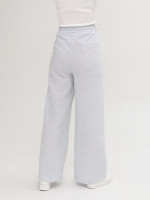 Штани жіночі блакитні в літні смужку з гумкою на поясі 807