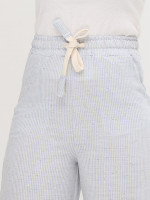 Штани жіночі блакитні в літні смужку з гумкою на поясі 807