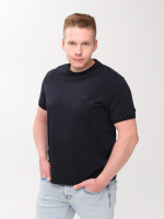 Футболка чоловіча темно-синя однотонна 6228-B-6
