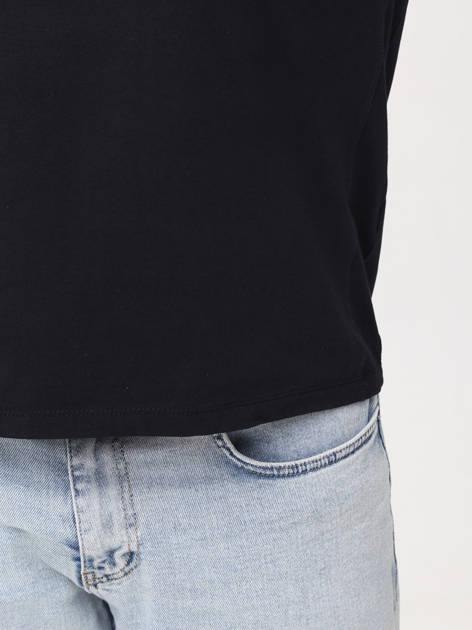 Футболка мужская темно-синяя однтонная 6228-6