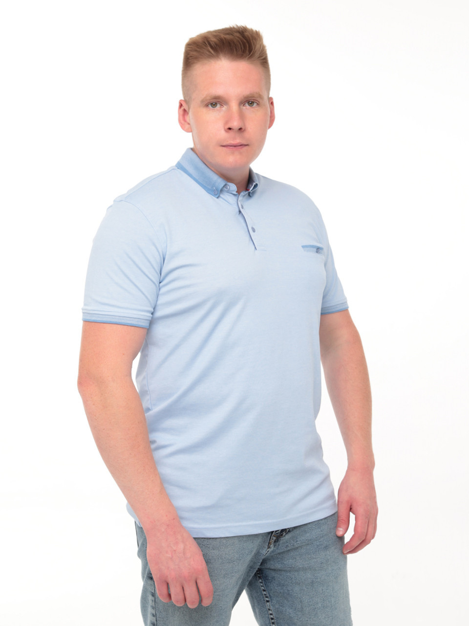 Поло чоловіче блакитне 816-2-2