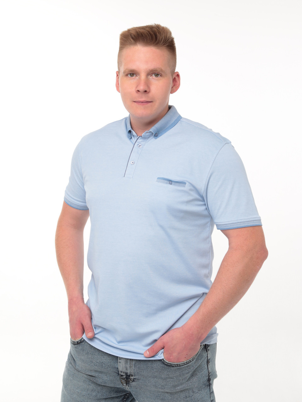 Поло чоловіче блакитне 816-2-2