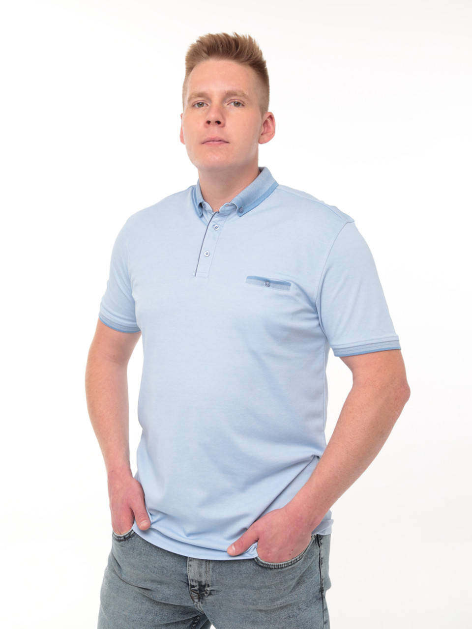 Поло чоловіче блакитне 816-2-2