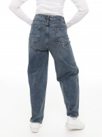 Джинси жіночі баггі брудно-сині зі стрейчем 01531-2