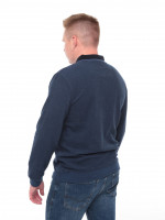 Поло чоловіче темно-синьо довгий рукав з коміром 9308-1