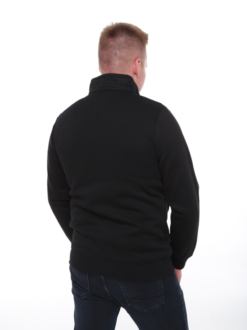 Кофта чоловіча чорна класична на флісі 73
