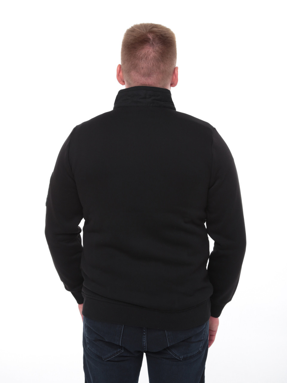 Кофта чоловіча чорна класична на флісі 73