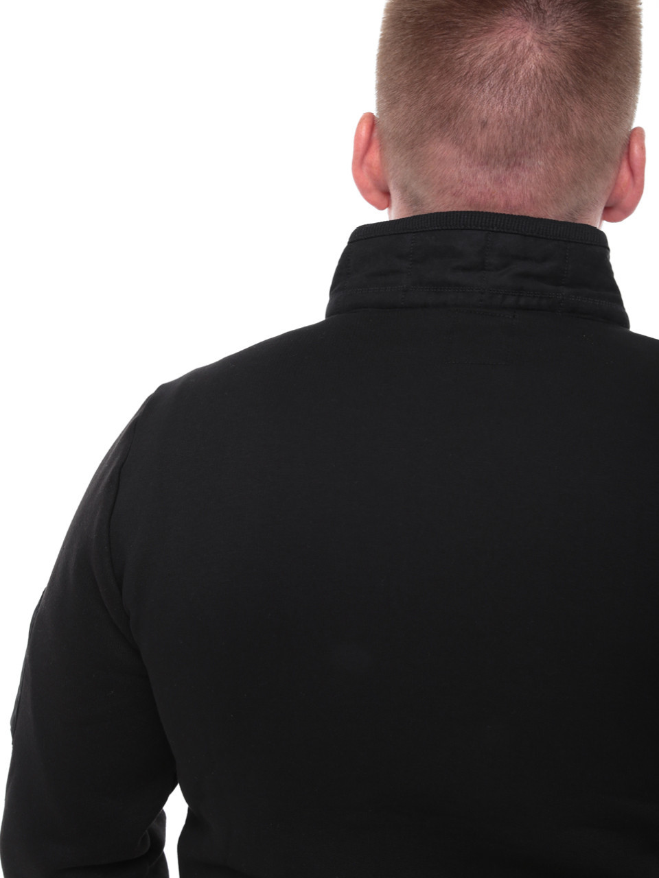 Кофта чоловіча чорна класична на флісі 73