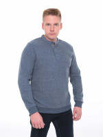 Поло чоловіче синє однотонне комір стійка 9310-1