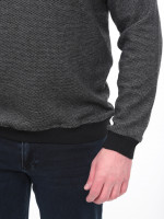 Джемпер чоловічий чорний прямий в крапку 8306-1