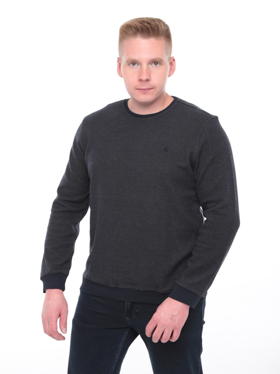 Джемпер чоловічий хакі прямий у крапку 8306-2