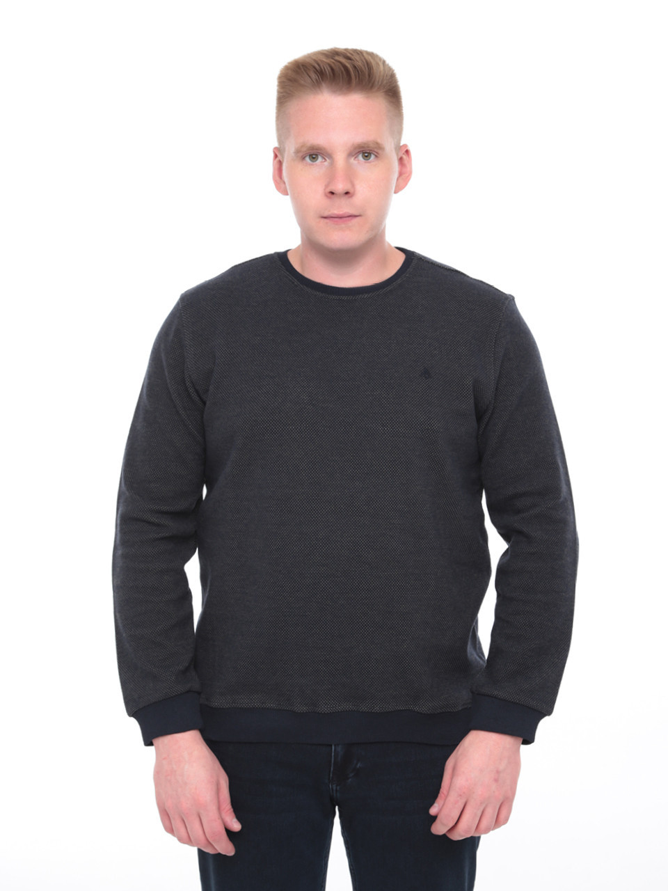 Джемпер чоловічий хакі прямий у крапку 8306-2