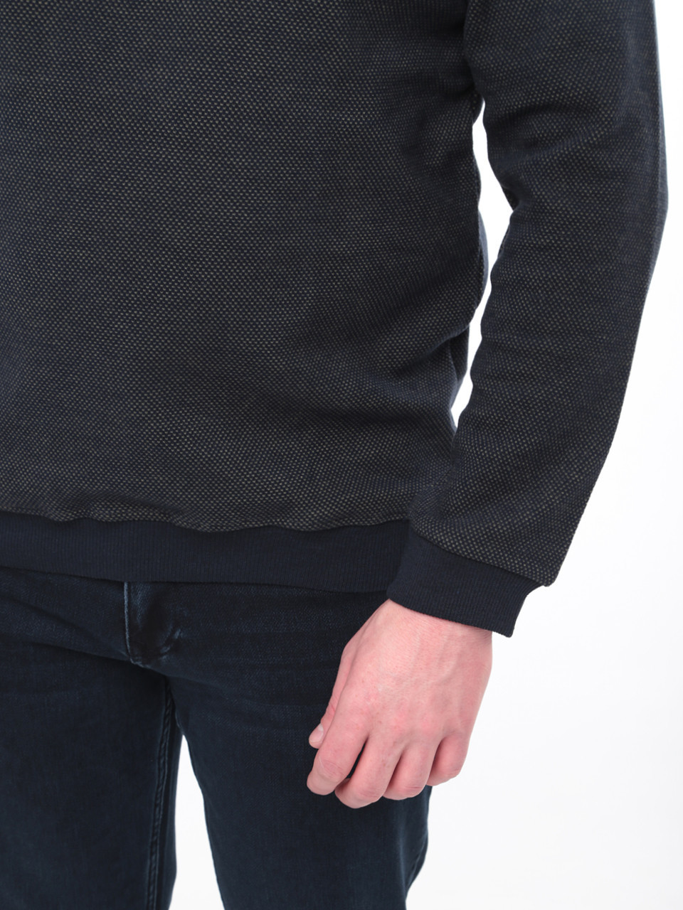 Джемпер чоловічий хакі прямий у крапку 8306-2