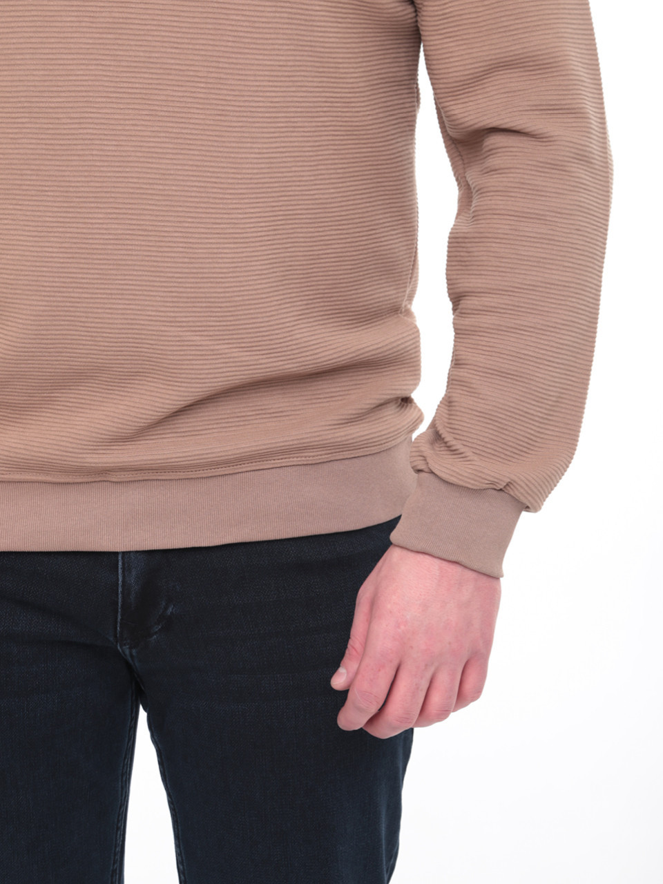 Джемпер чоловічий бежевий прямий однотонний 8122-1