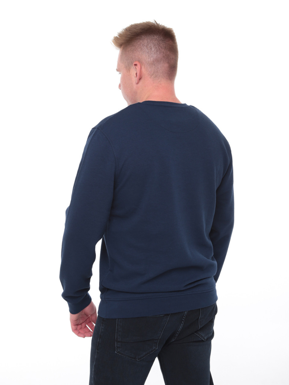 Джемпер чоловічий синій прямий однотонний 8122-3