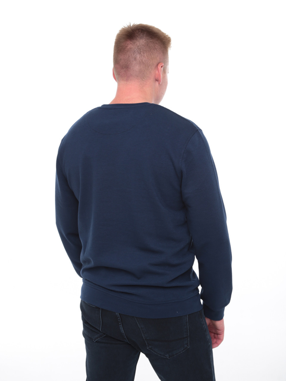Джемпер чоловічий синій прямий однотонний 8122-3