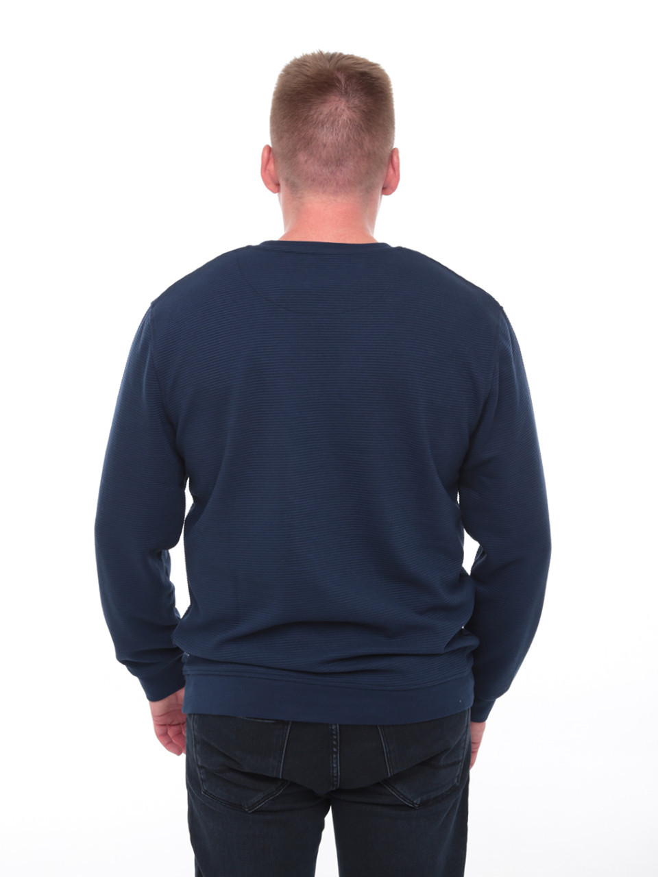 Джемпер чоловічий синій прямий однотонний 8122-3