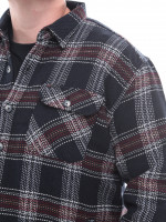 Сорочка чоловіча темно-синя в клітинку байкова 1712-2