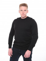 Светр чоловічий чорний тонкий однотонний 100-4-3