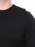 Светр чоловічий чорний тонкий однотонний 100-4-3