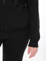 Толстовка жіноча чорна на тонкому флісі 1791-1